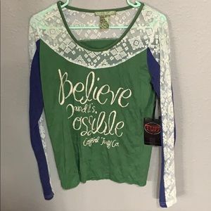 NWT Cowgirl Tuff long sleeve shirt size medium